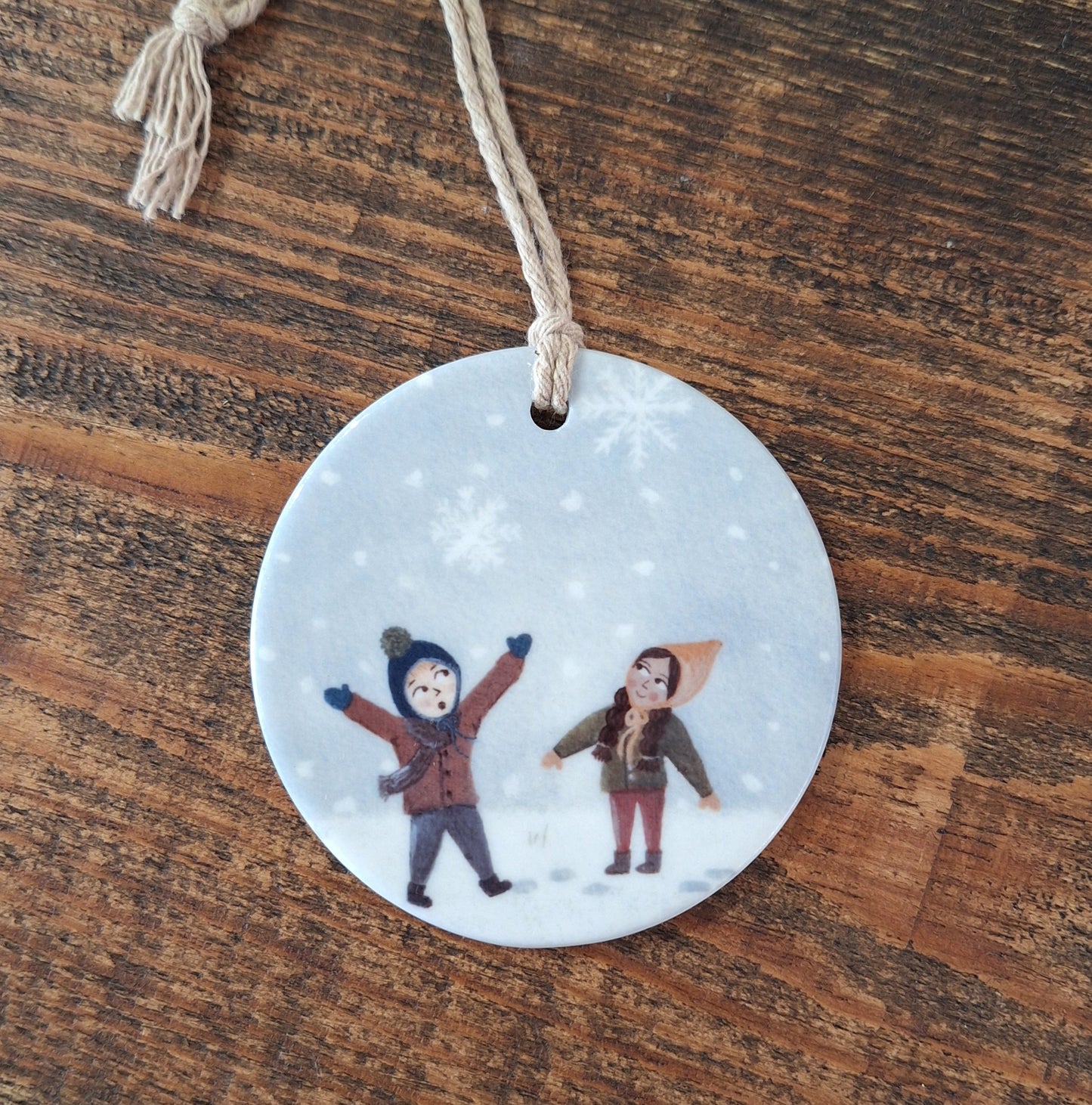 Snow Day ceramic decoration