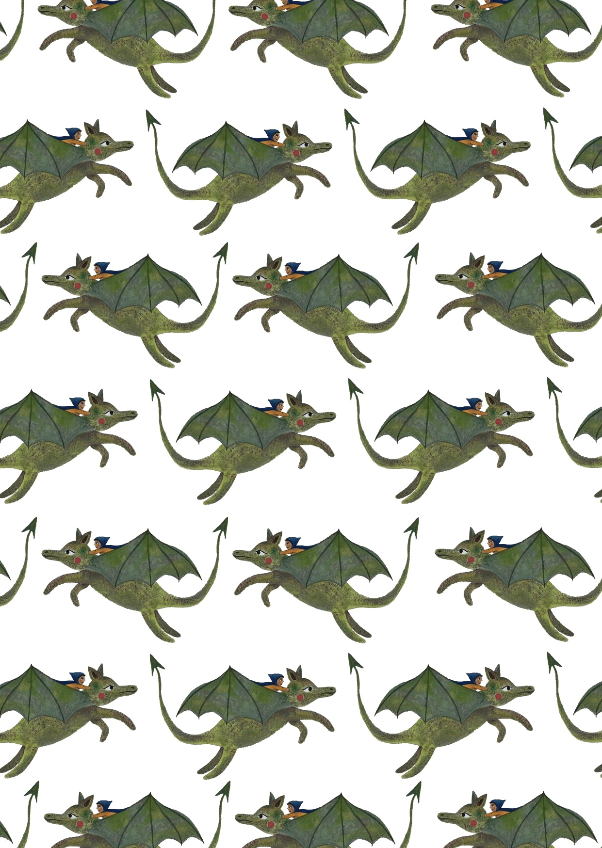 Dragon Ride Wrapping Paper Sheet