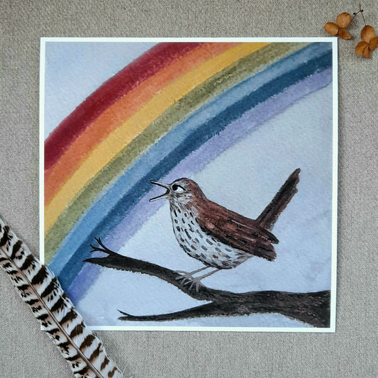 Rainbow song 7x7 art print