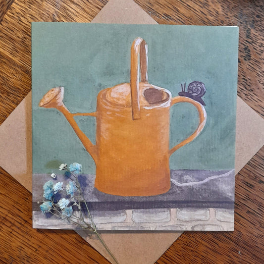 watering Can Greetings Card