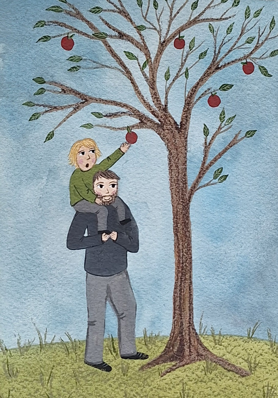 Apple Picking Greetings Card