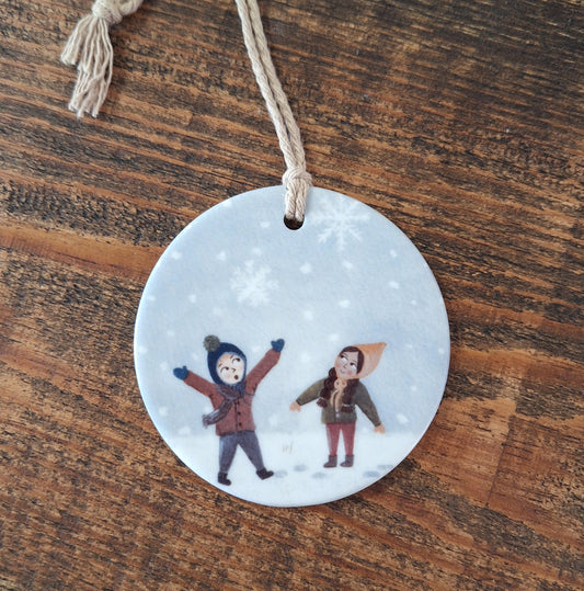 Snow Day ceramic decoration