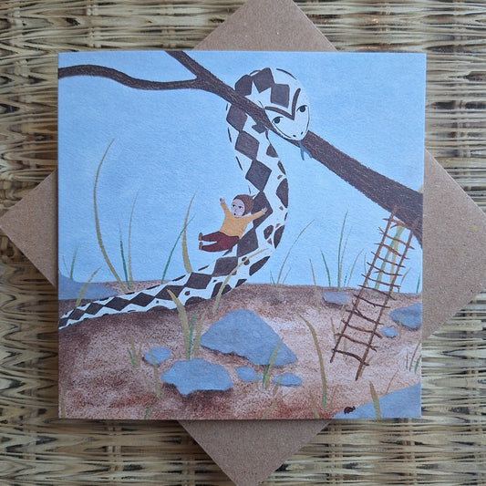 Snakes and Ladders Greetings Card