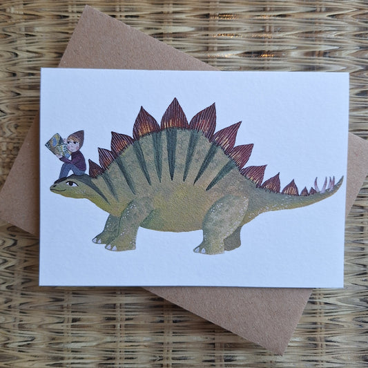 Stegosaurus Greetings Card