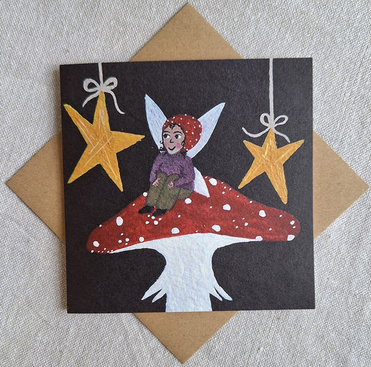 Mushroom Fairy Greetings Card