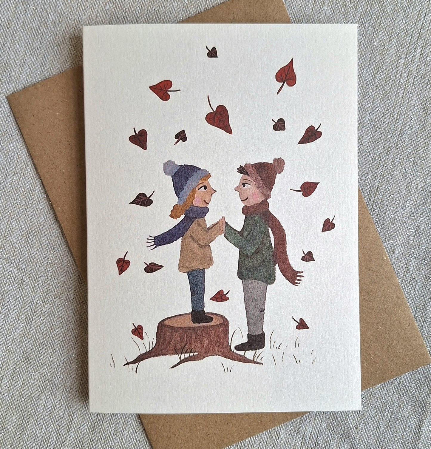 Falling in Love Greetings Card