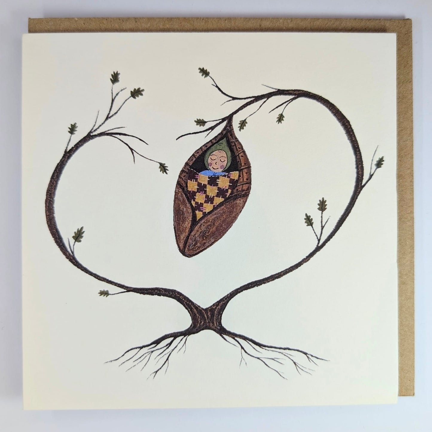 Cocoon Baby Greeting Card | New Baby Card | Baby Shower