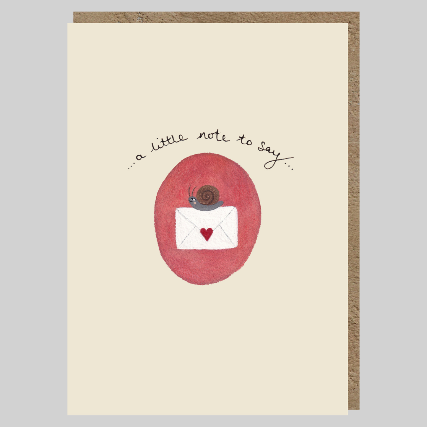 Snail Mail Greeting Card | Just to Say | a Little Note | Blank