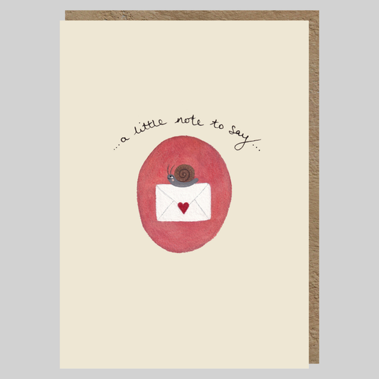 Snail Mail Greeting Card | Just to Say | a Little Note | Blank