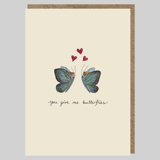 Give me Butterflies Greeting Card | Love | Valentines | Anniversary