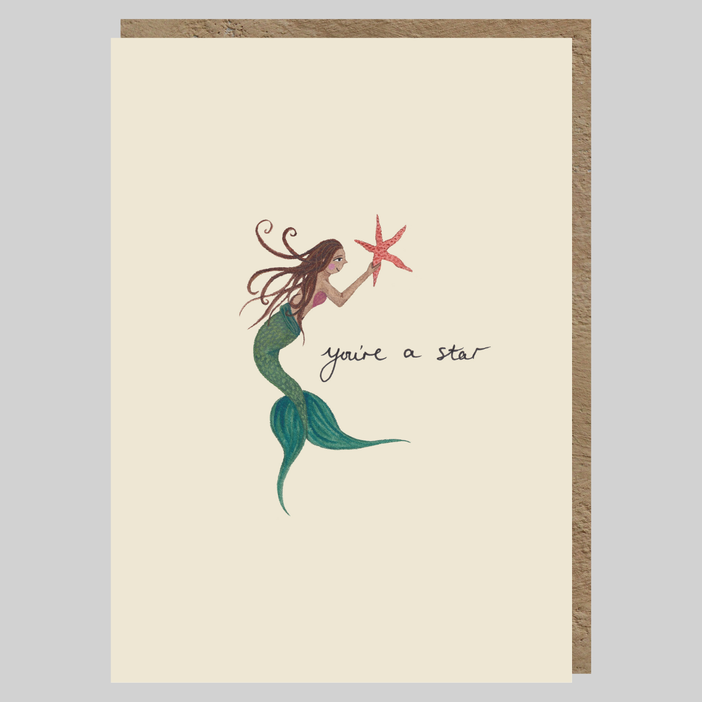 You're a Star Greeting Card | Well Done | Thank you | Mermaid