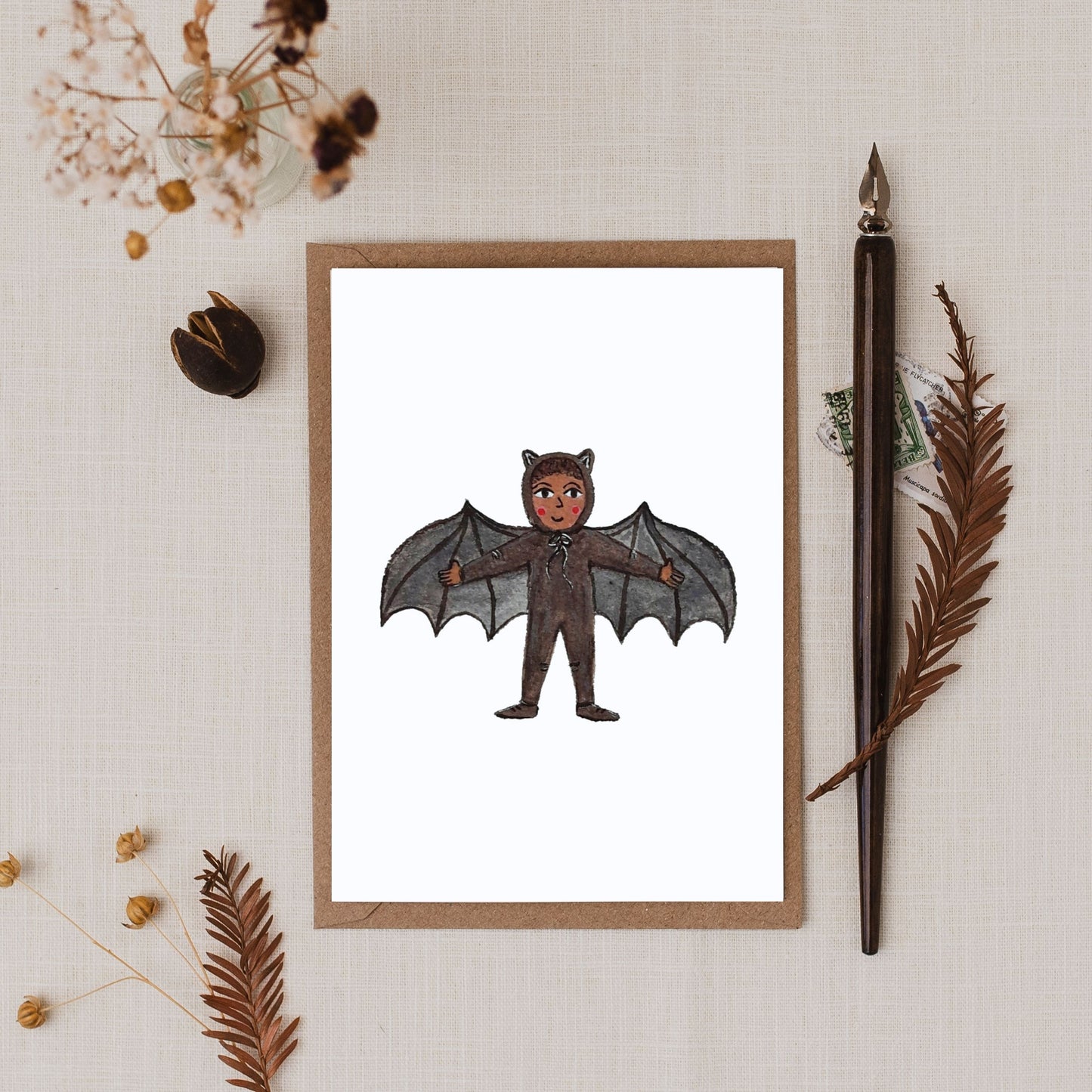 Bat Child Greeting Card | Birthday | Children's | Halloween