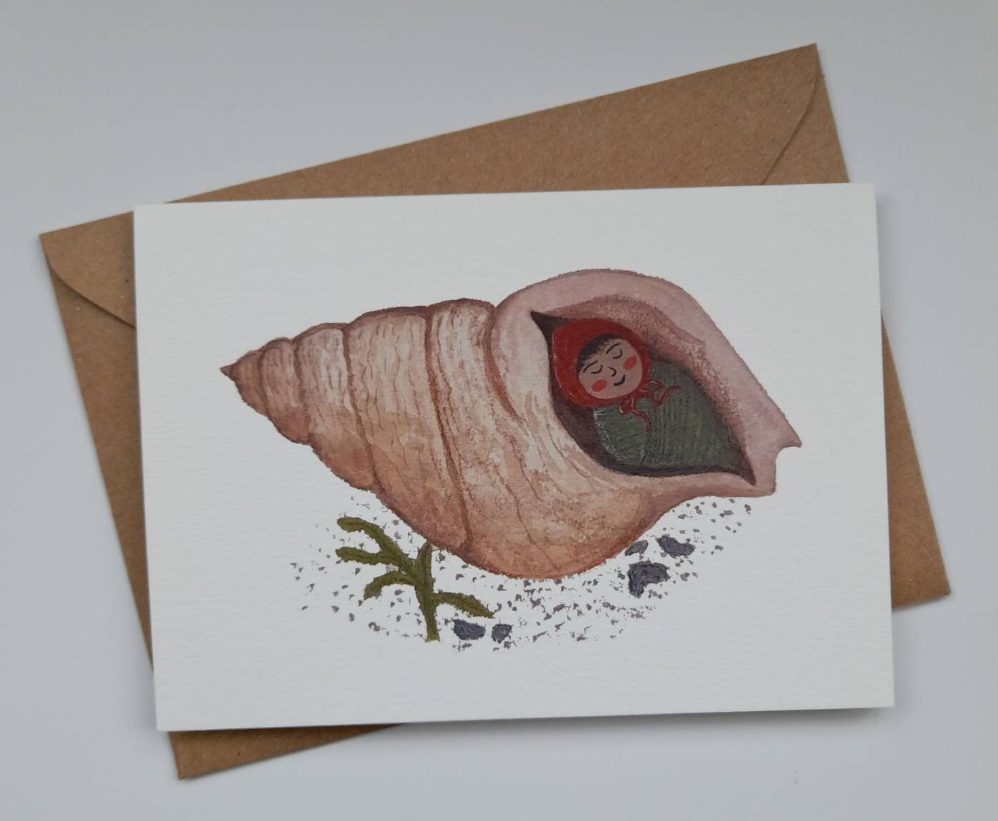 Shell Baby Greetings card