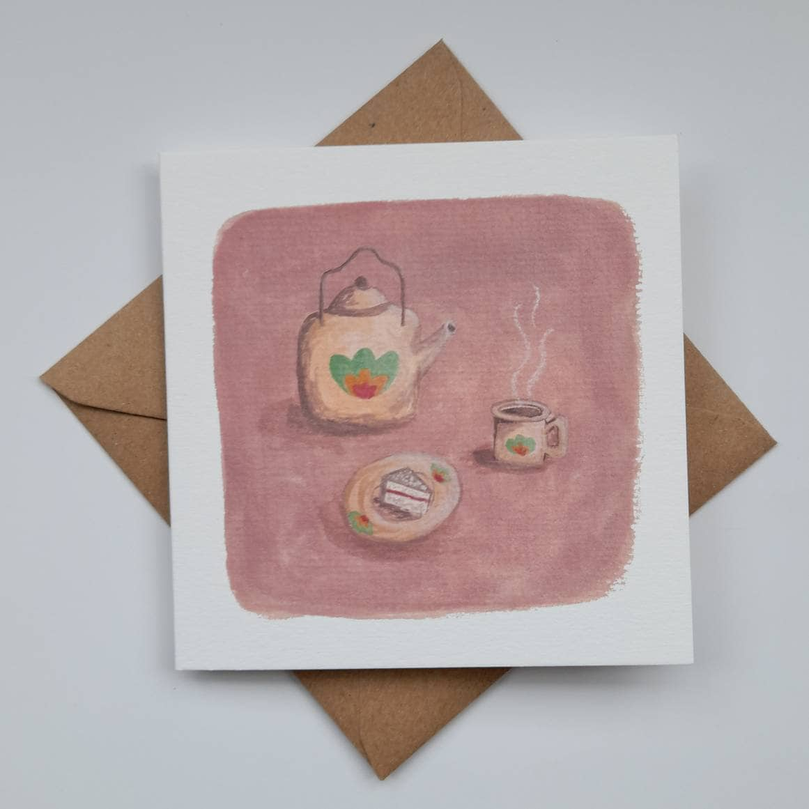 Tea and Cake greetings card