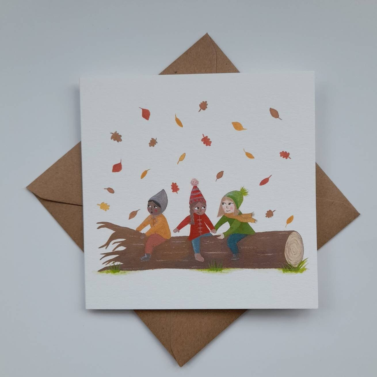 Tree Train Greetings Card