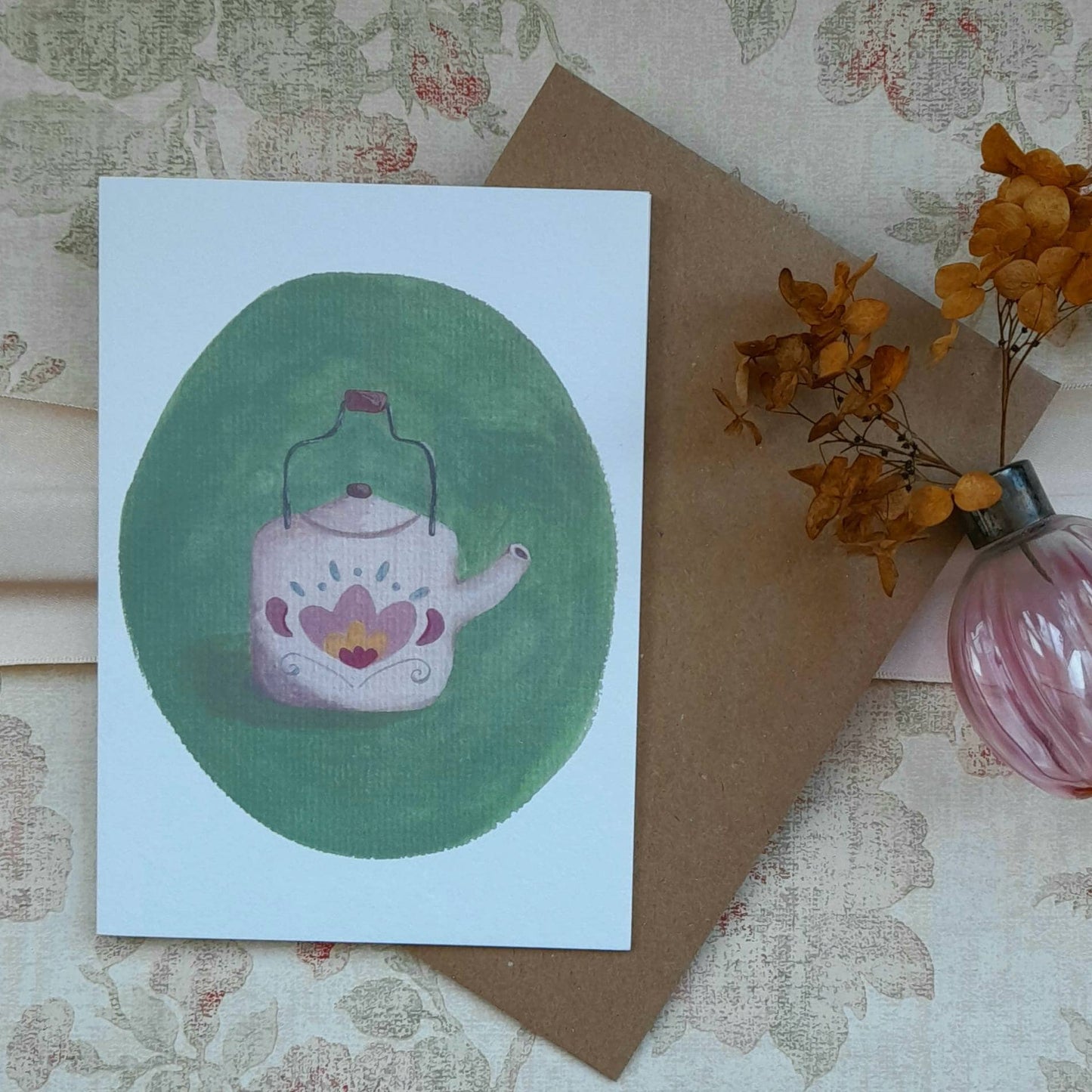 Teapot greetings card