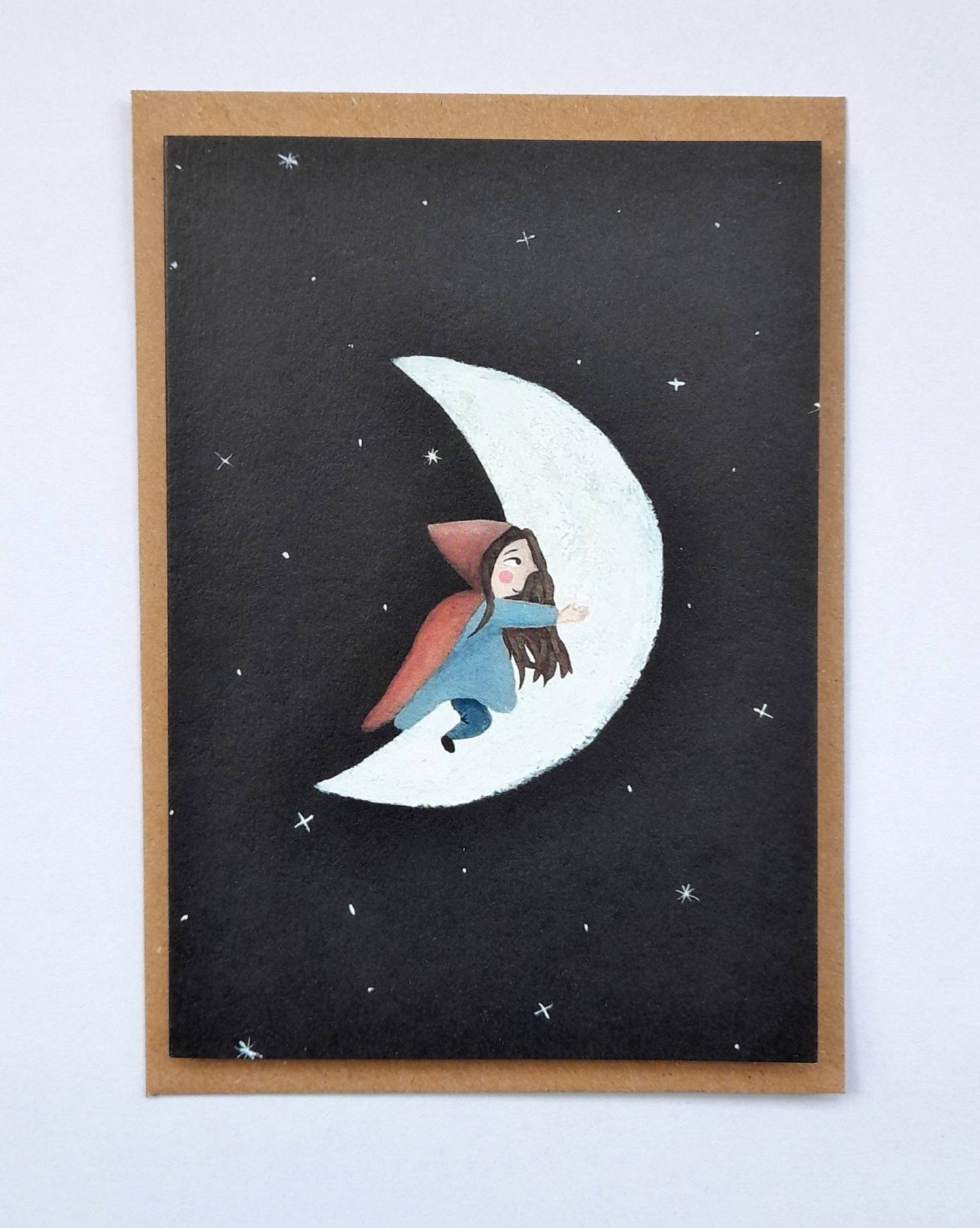 Moon Ride greetings card