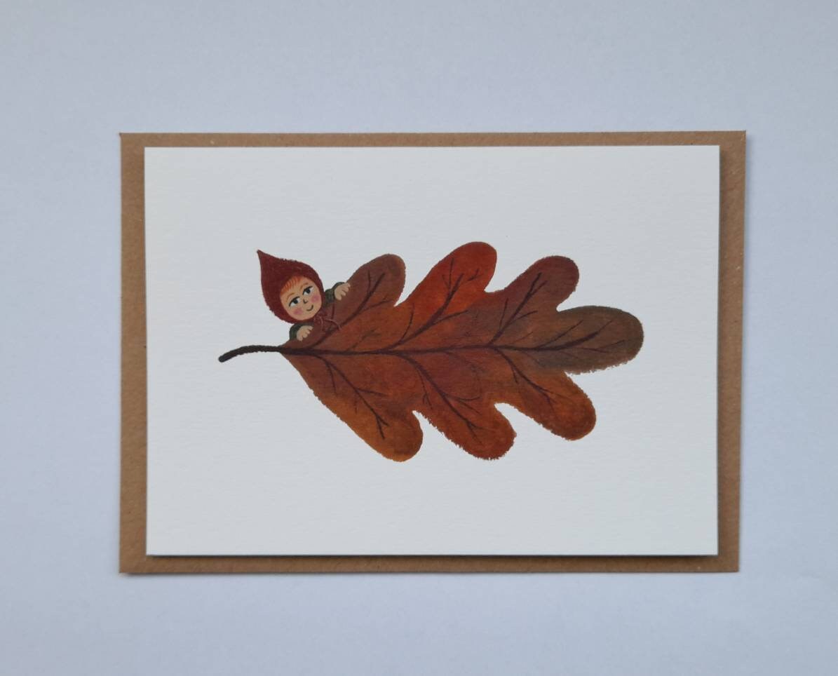 Autumn Hide and Seek Greetings card