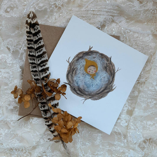 Baby Nest greetings card