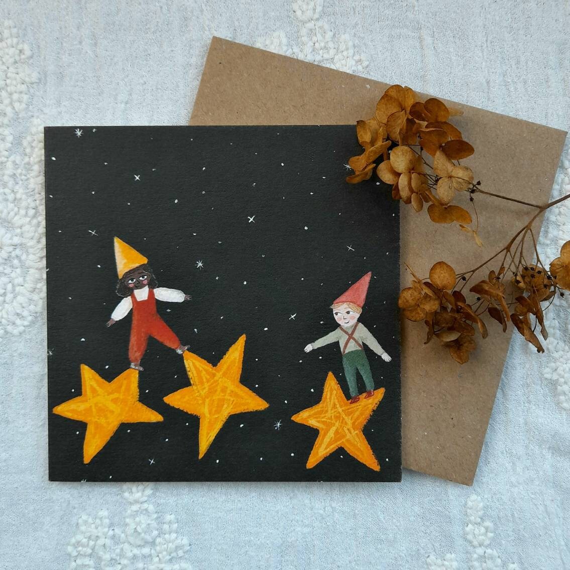 Star Jump Greetings Card