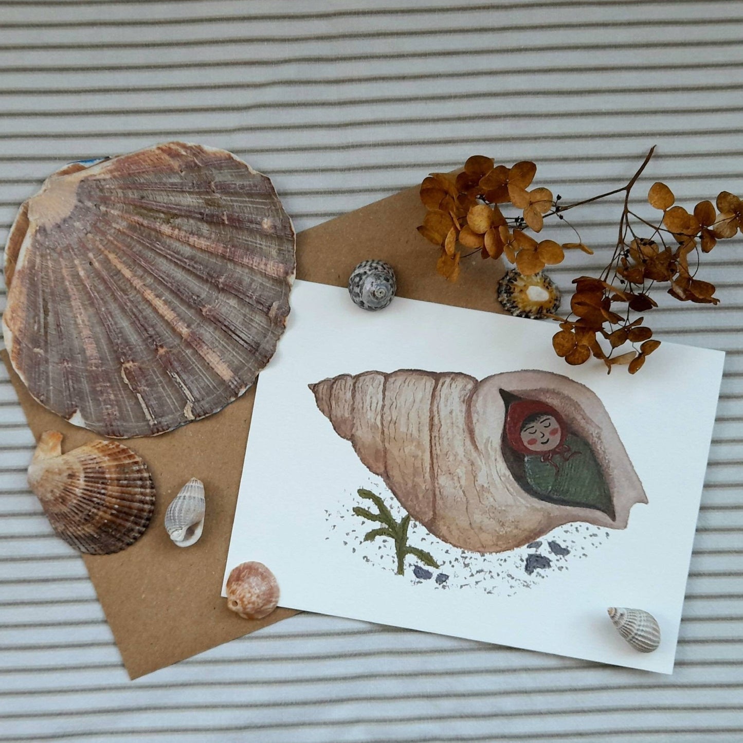 Shell Baby Greetings card