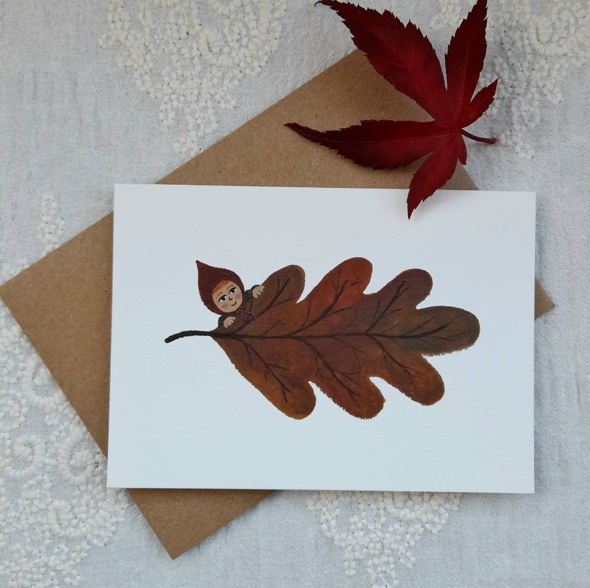 Autumn Hide and Seek Greetings card