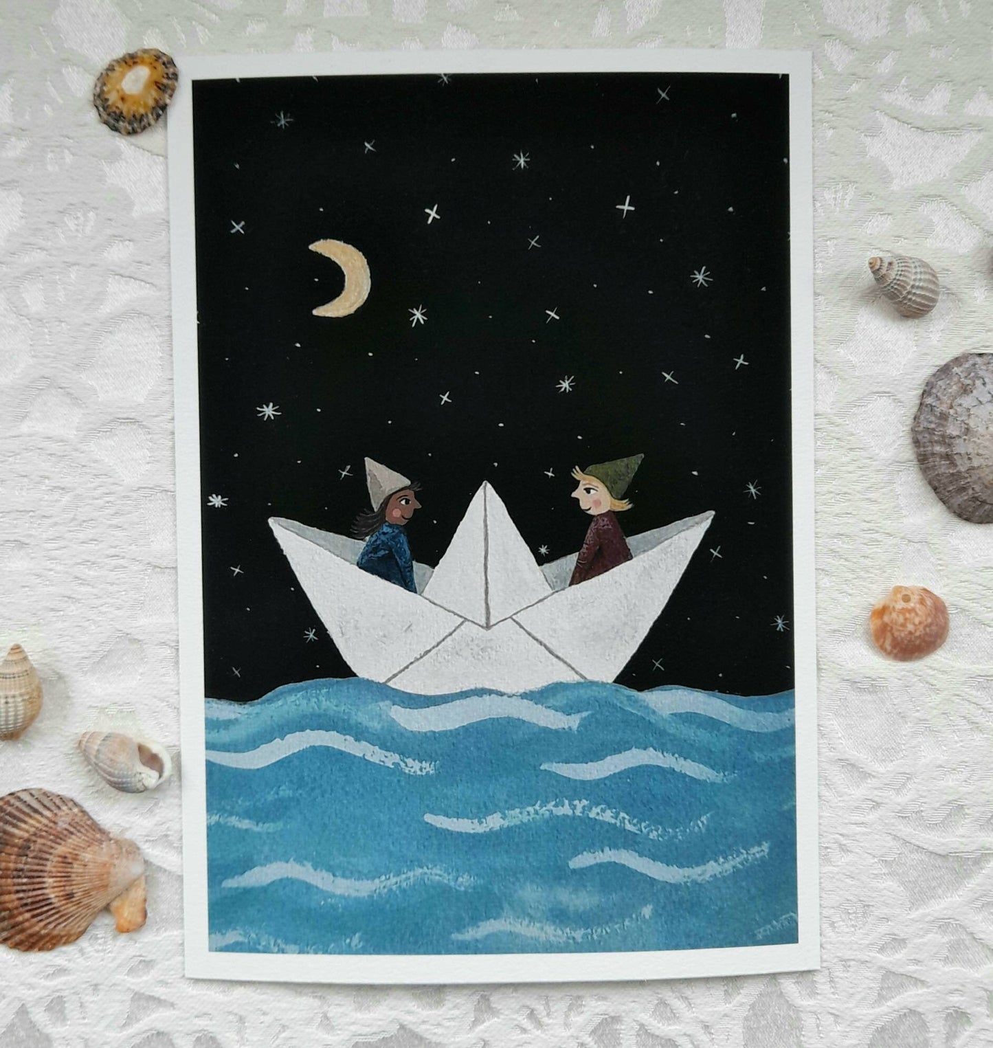 Paper Boat A5 Giclee Art print