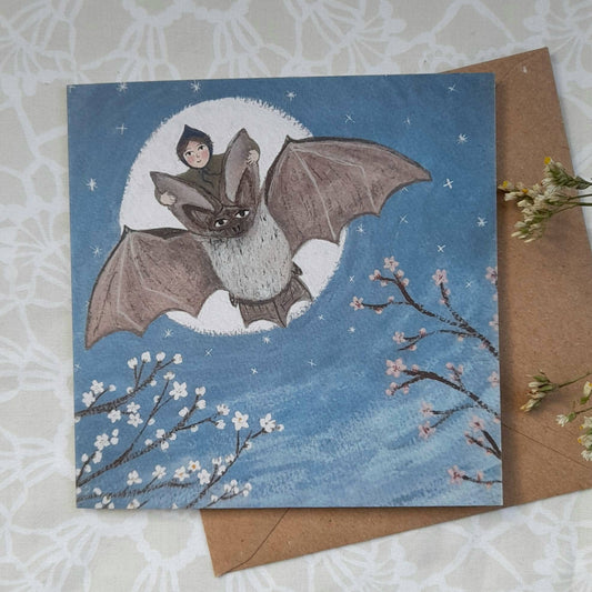 Night Flight Greetings Card