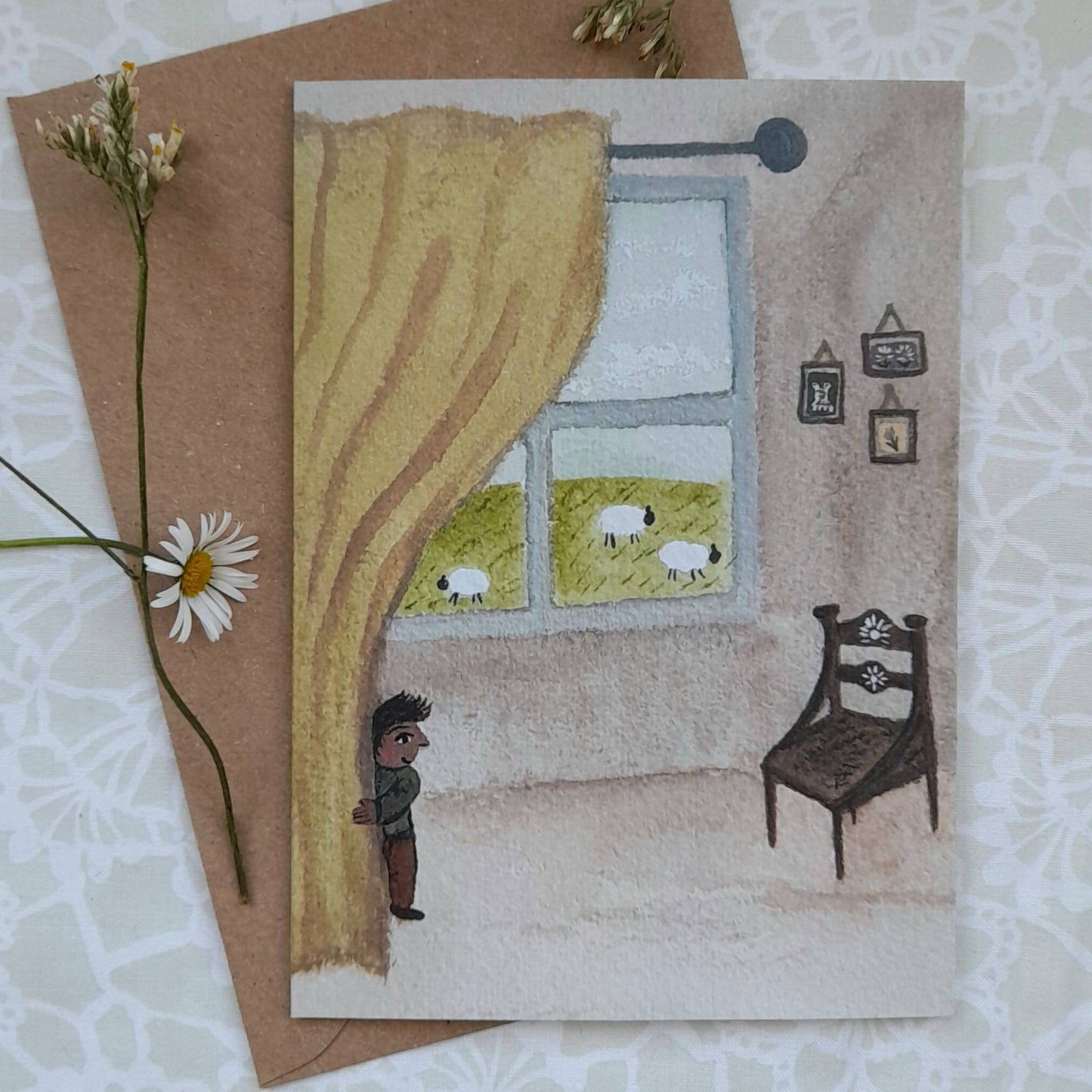 Spring Hide and Seek Greetings Card