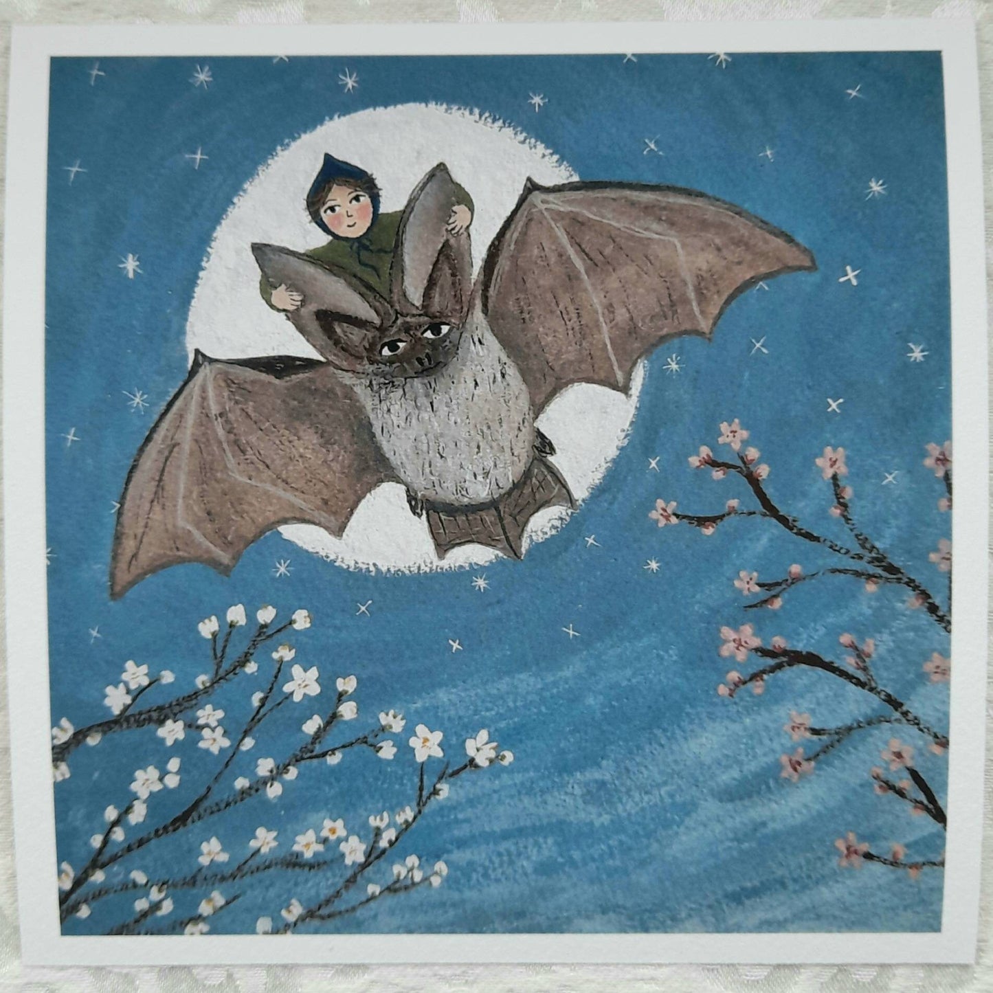 Night Flight 7x7 Giclee Art Print