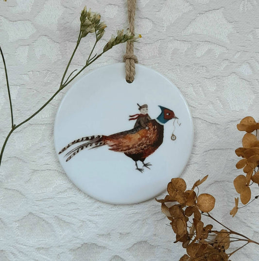 Pheasant Friend Ceramic Decoration