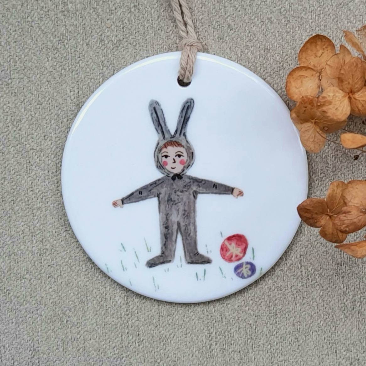 Easter Bunny Ceramic Decoration