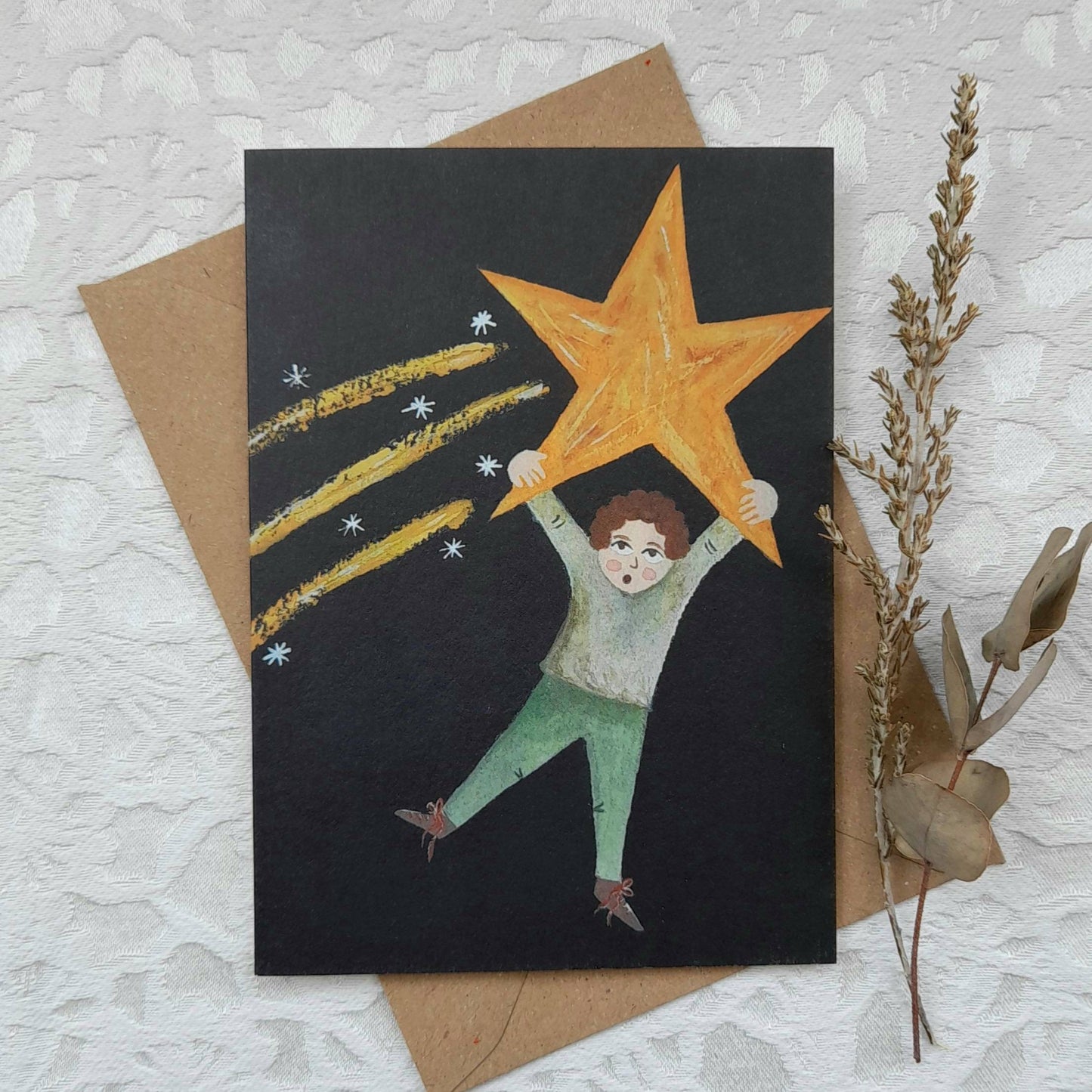 Shooting star greetings card