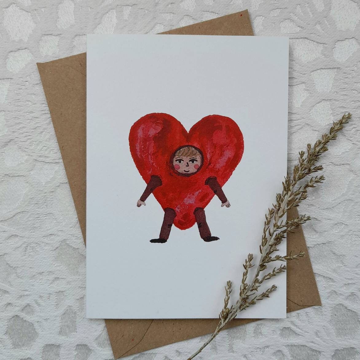 Heart child greetings card