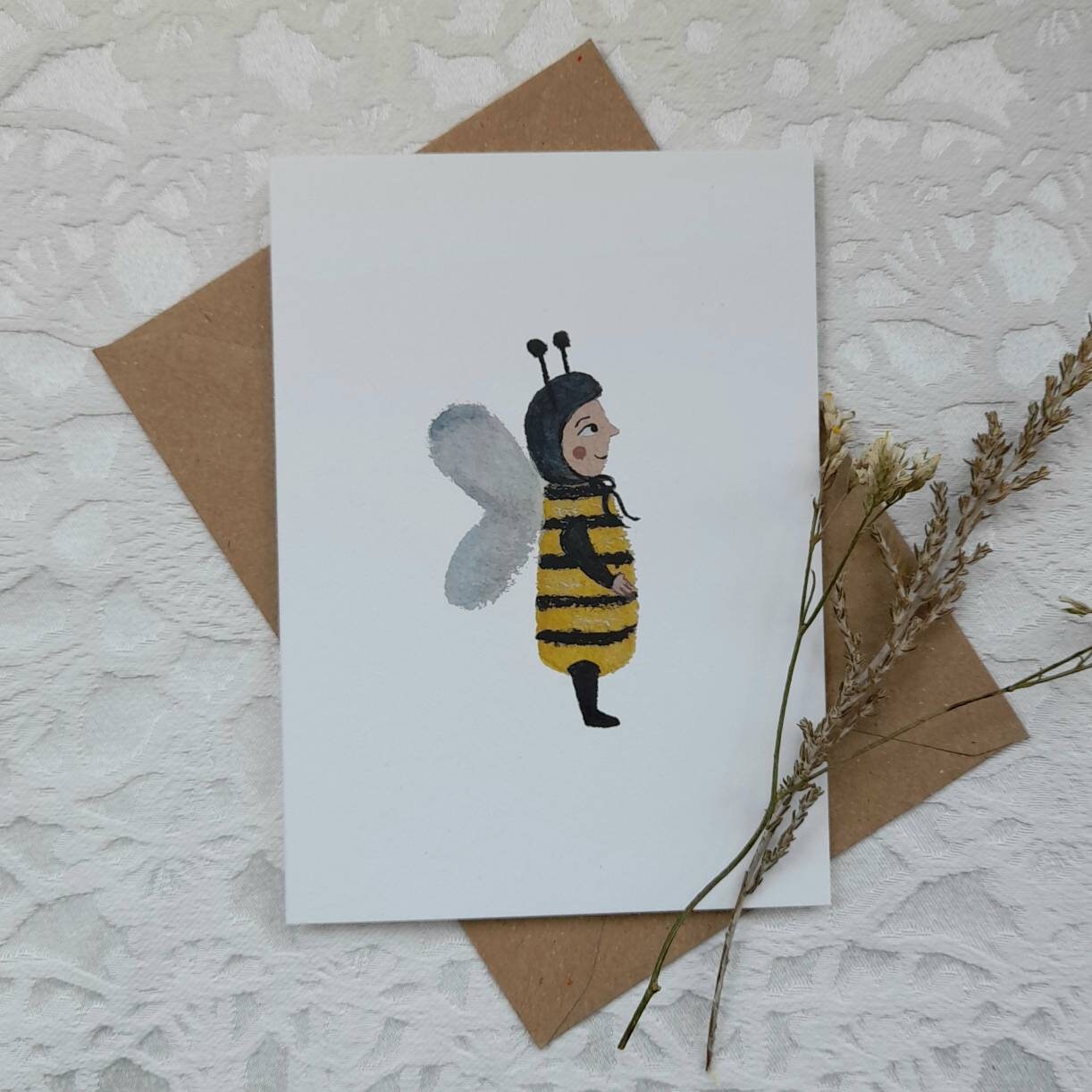 Bee Child greetings card