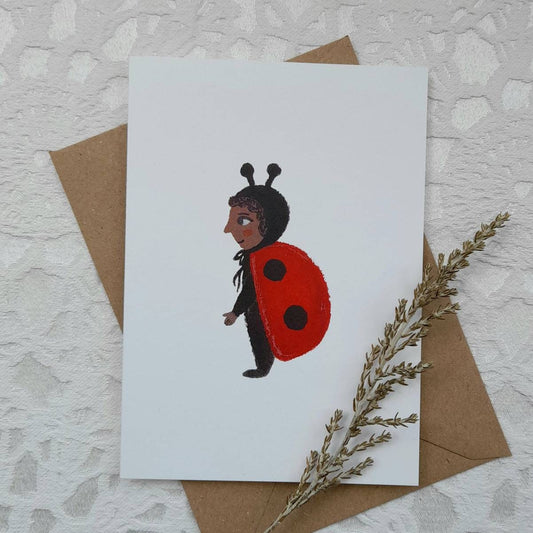 Ladybird Child greetings card