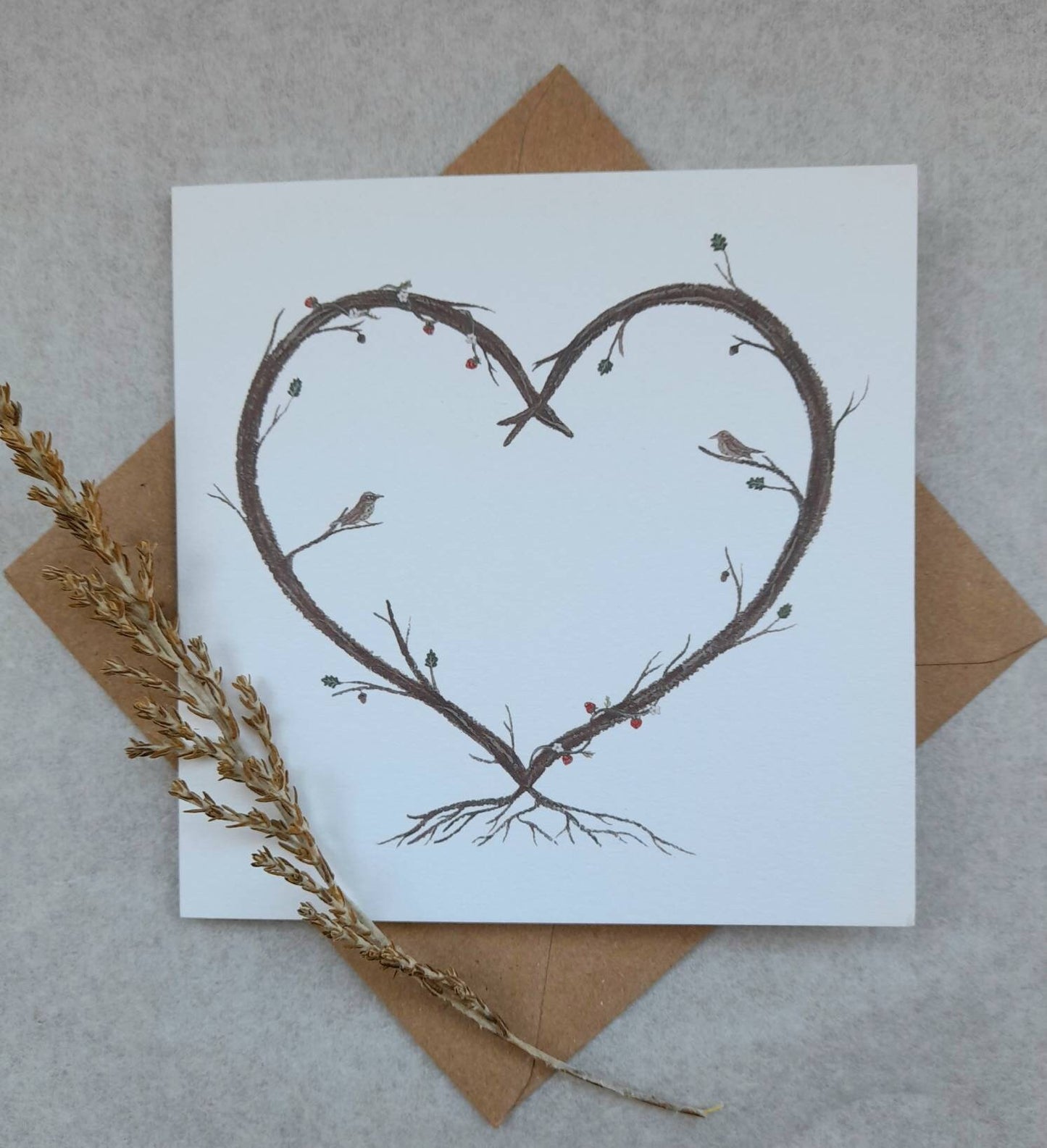 Heart Wreath greetings card