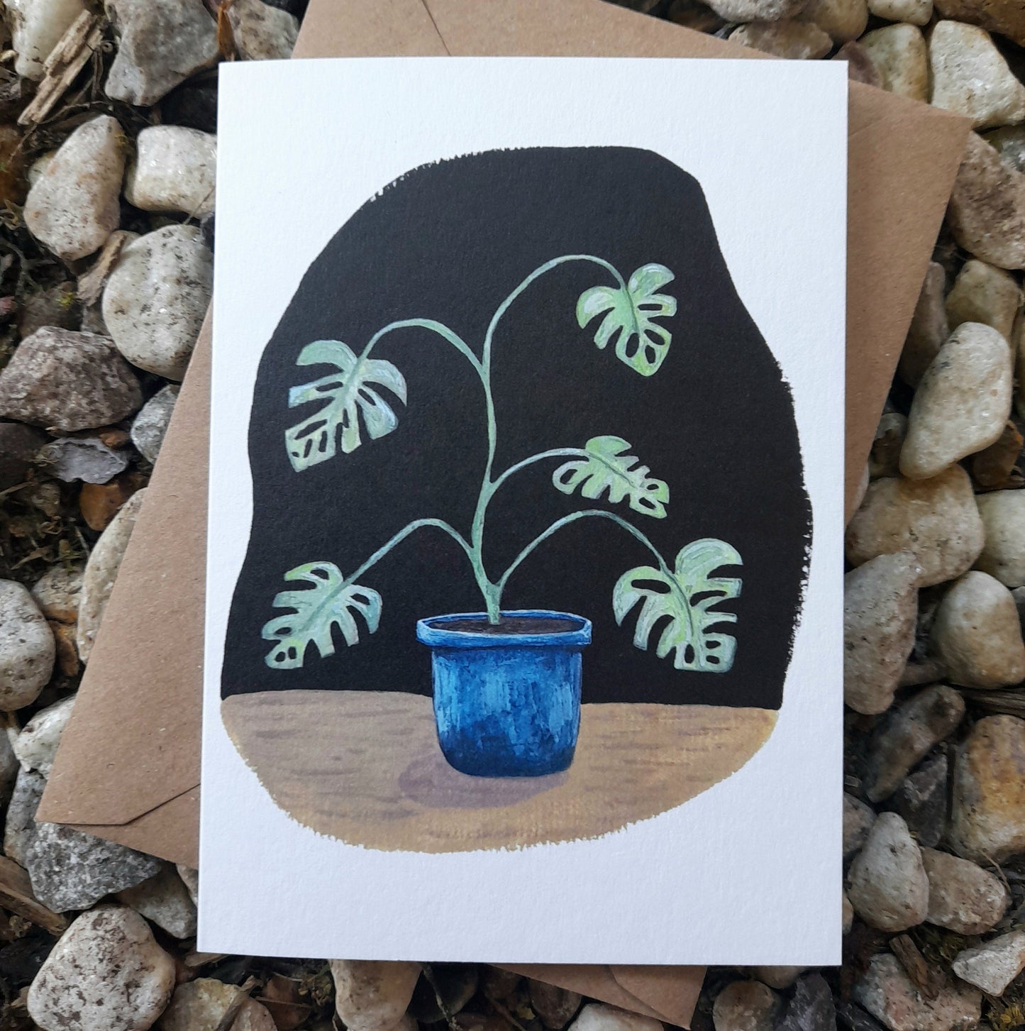 Monstera greetings card