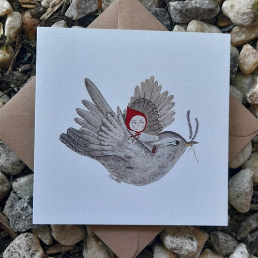 Wren greetings card