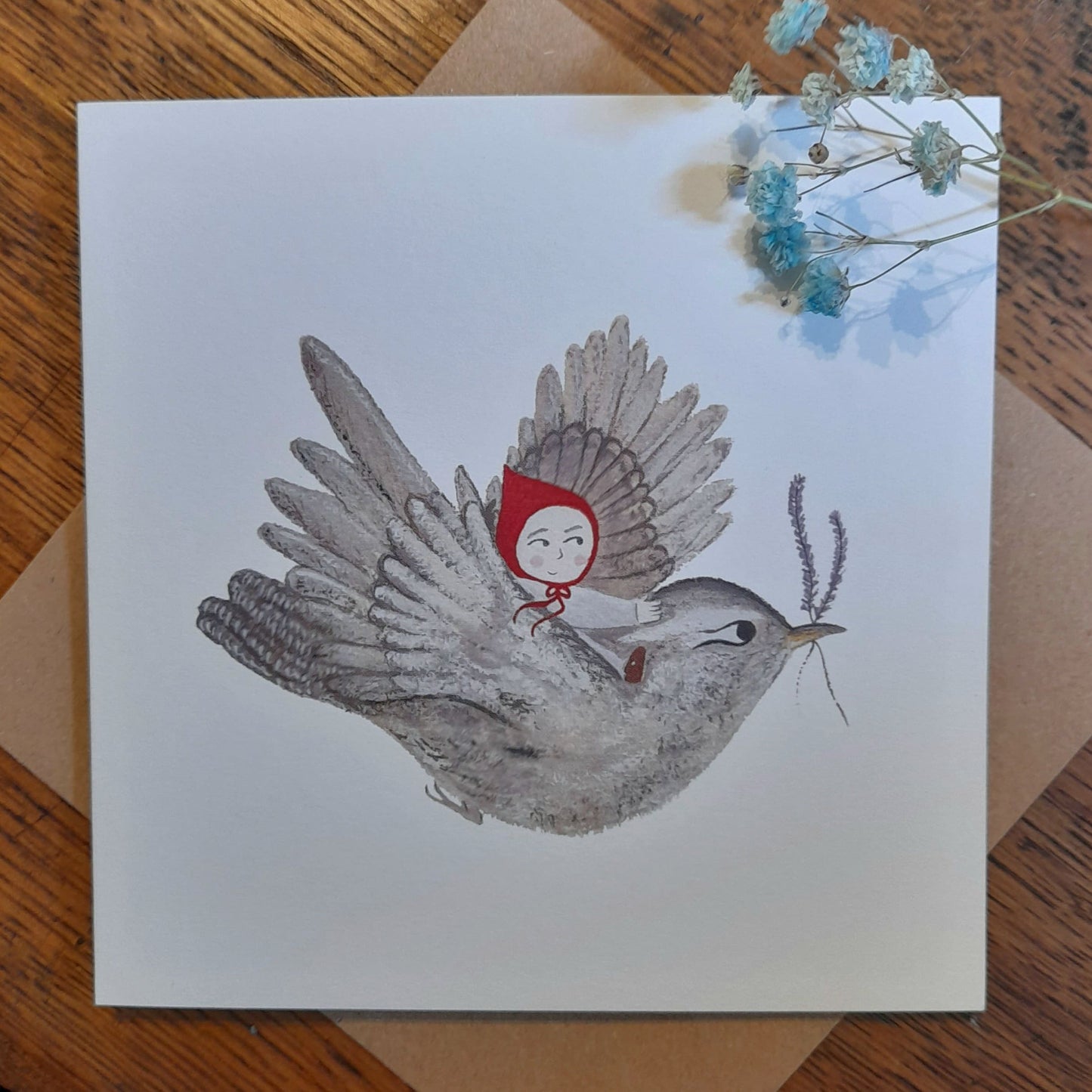 Wren greetings card