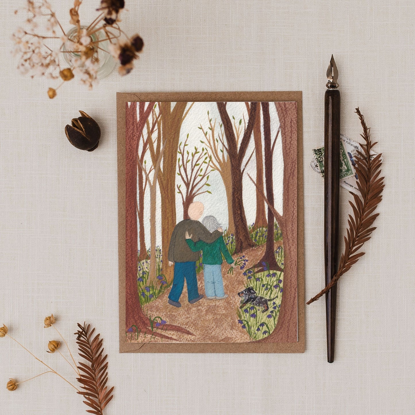Woodland Walk Greeting Card | Love | Anniversary | Wedding | Valentines | Engagement