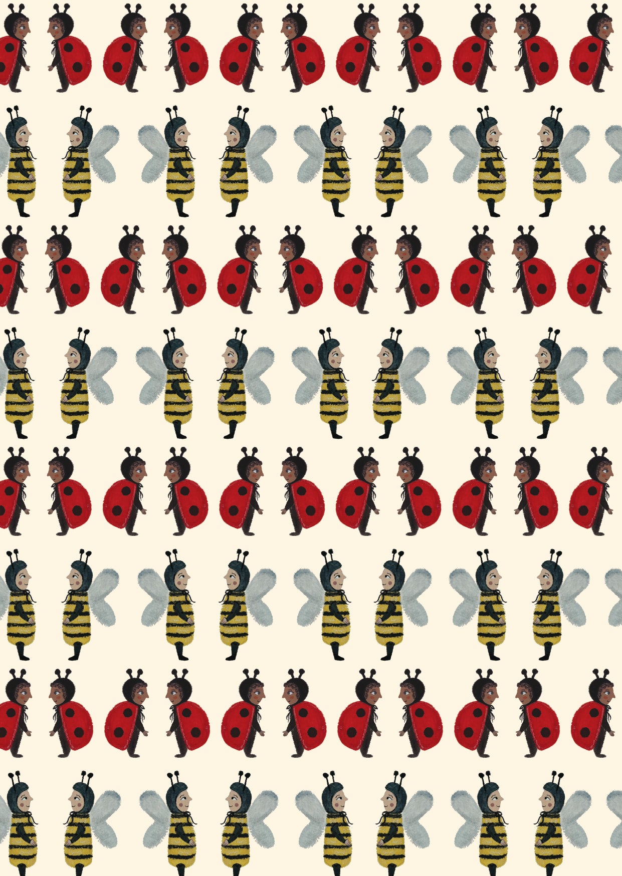 Ladybird and Bee Gift Wrap Sheet